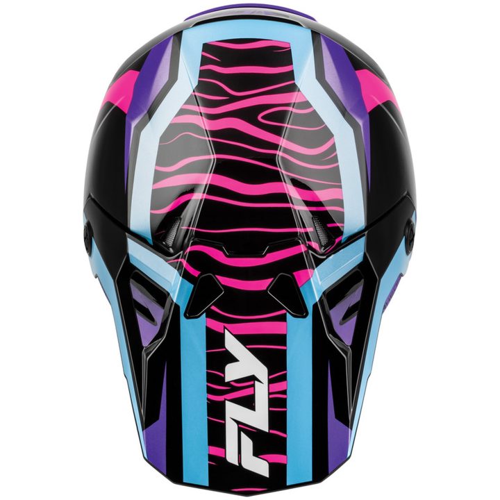 Crosshjälm Barn Formula CP Charge Svart Rosa Lila FLY RACING yl – bild 4