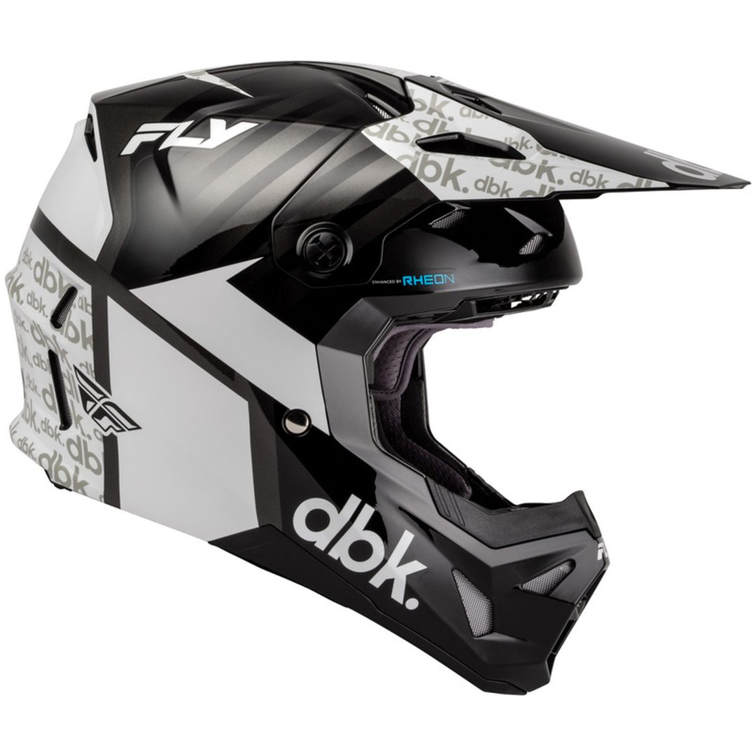 Crosshjälm Barn Formula CP DBK Svart Grå Vit FLY RACING yl – bild 2