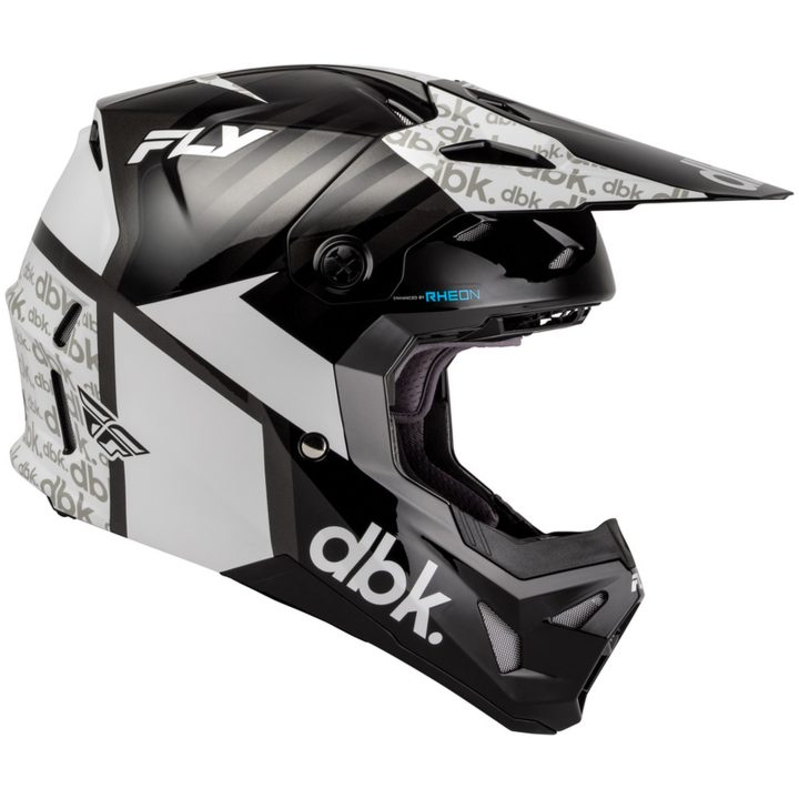 Crosshjälm Barn Formula CP DBK Svart Grå Vit FLY RACING yl – bild 2