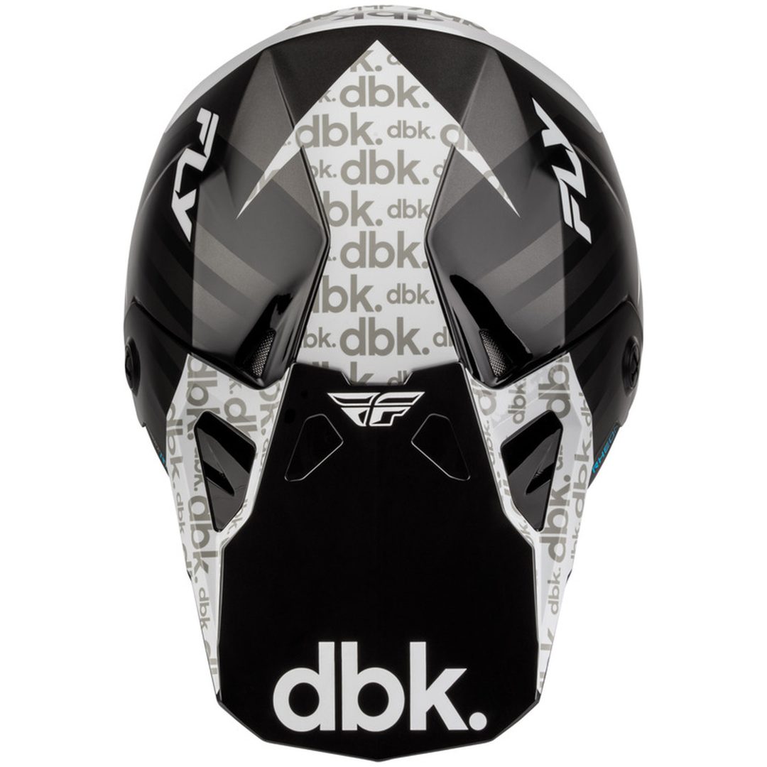 Crosshjälm Barn Formula CP DBK Svart Grå Vit FLY RACING yl – bild 4