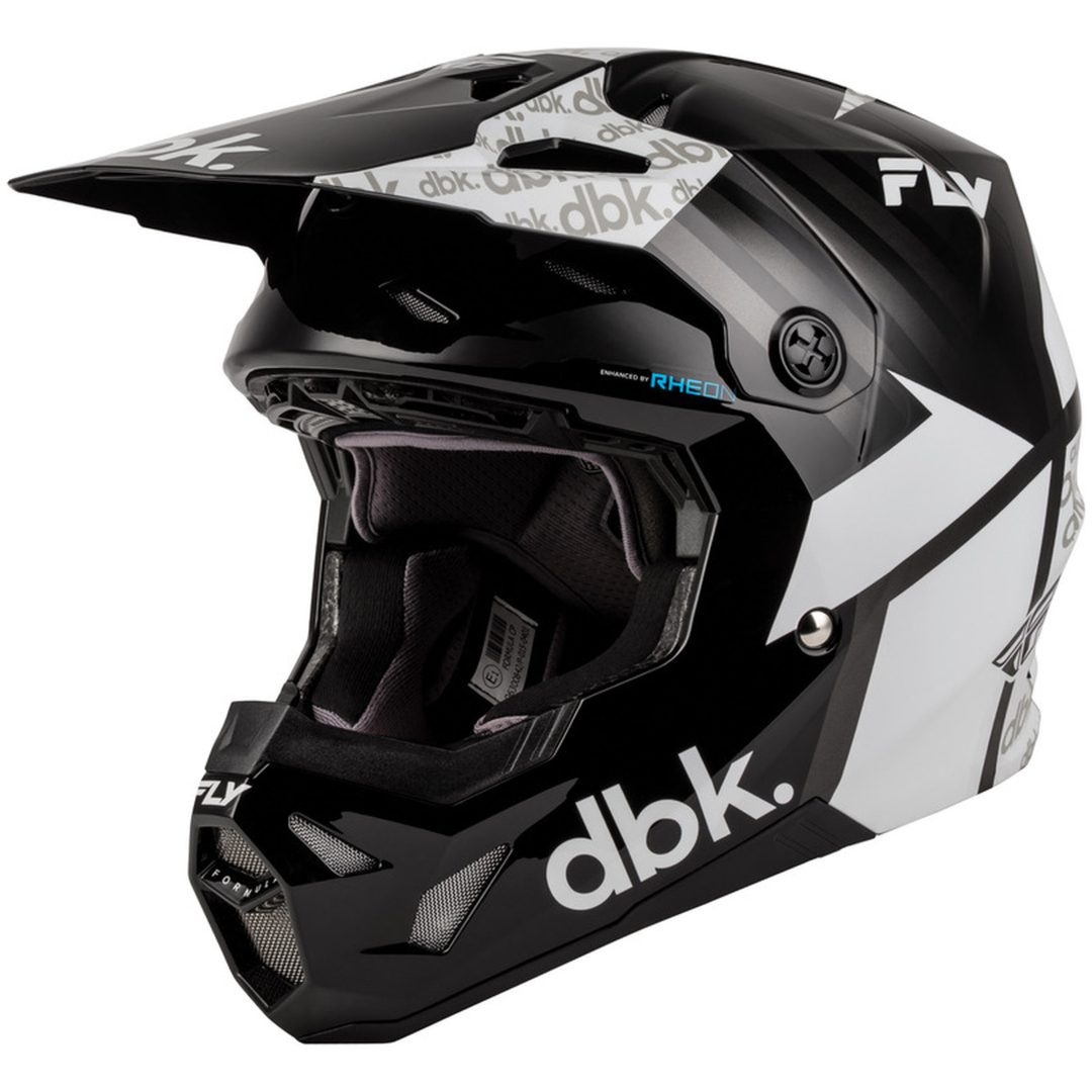Crosshjälm Barn Formula CP DBK Svart Grå Vit FLY RACING yl