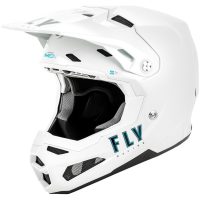 Crosshjälm Barn Formula S Carbon Solid Vit FLY RACING