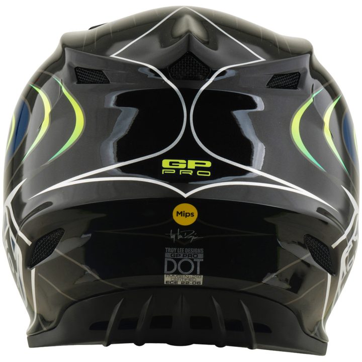 Crosshjälm Barn GP Pro Mips Pulse Svart Neongul TROY LEE DESIGNS ym – bild 4
