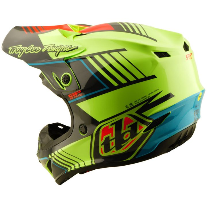 Crosshjälm Barn GP Pro Segment Neon Gul TROY LEE DESIGNS Medium Barn – bild 3