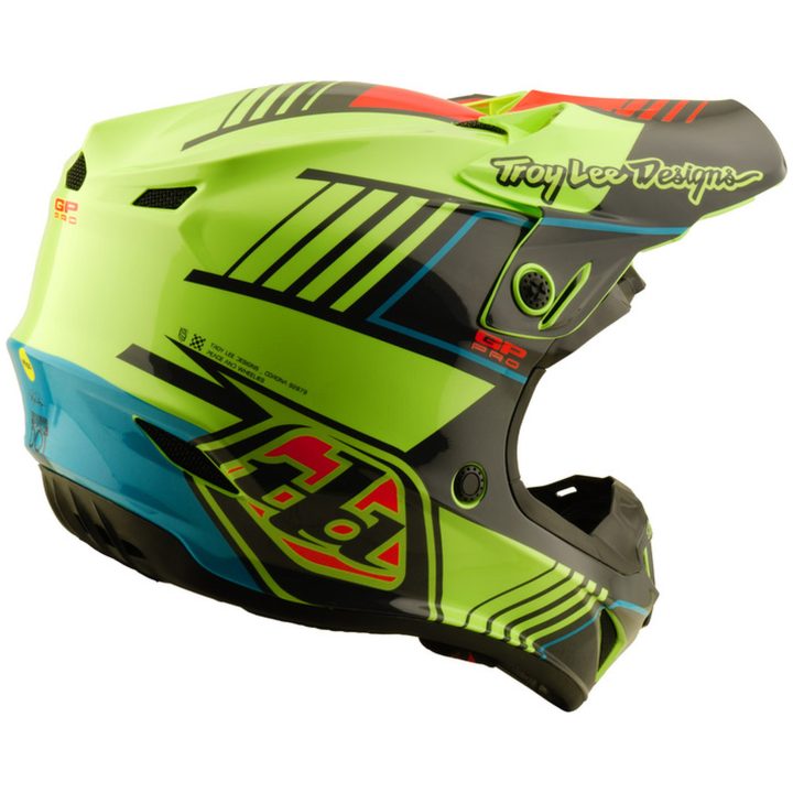 Crosshjälm Barn GP Pro Segment Neon Gul TROY LEE DESIGNS Medium Barn – bild 4