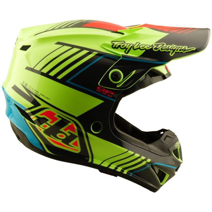 Crosshjälm Barn GP Pro Segment Neon Gul TROY LEE DESIGNS Medium Barn – bild 5