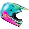 Crosshjälm Barn Kinetic Drip Turkos Rosa Gul FLY RACING Ys – miniatyr 2