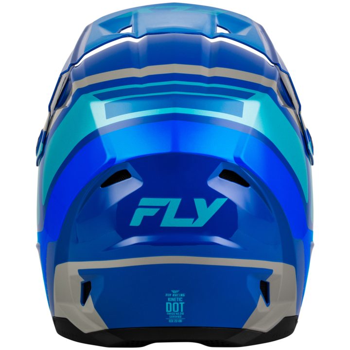 Crosshjälm Barn Kinetic Scrap Blå Grå FLY RACING Ys – bild 3