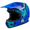 Crosshjälm Barn Kinetic Scrap Blå Grå FLY RACING Ys – miniatyr 1