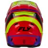 Crosshjälm Barn Kinetic Scrap Röd Gul Lila FLY RACING Ys – miniatyr 3