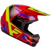 Crosshjälm Barn Kinetic Scrap Röd Lila Gul FLY RACING ym – miniatyr 2