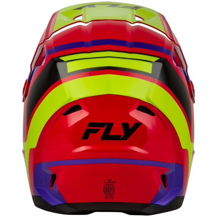 Crosshjälm Barn Kinetic Scrap Röd Lila Gul FLY RACING ym – bild 3