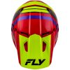 Crosshjälm Barn Kinetic Scrap Röd Lila Gul FLY RACING ym – miniatyr 4