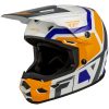 Crosshjälm Barn Kinetic Scrap Vit Orange Blå Grå FLY RACING Ys – miniatyr 1