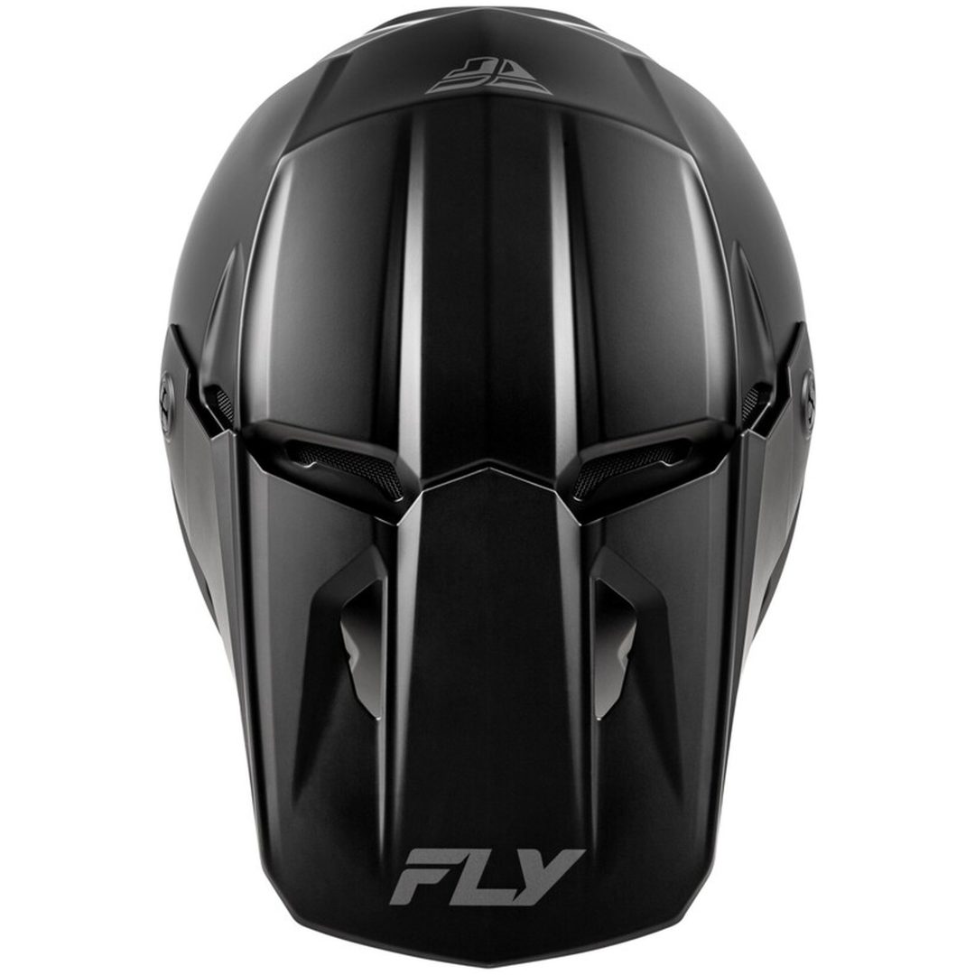Crosshjälm Barn Kinetic Solid Matt Svart FLY RACING Ys – bild 3