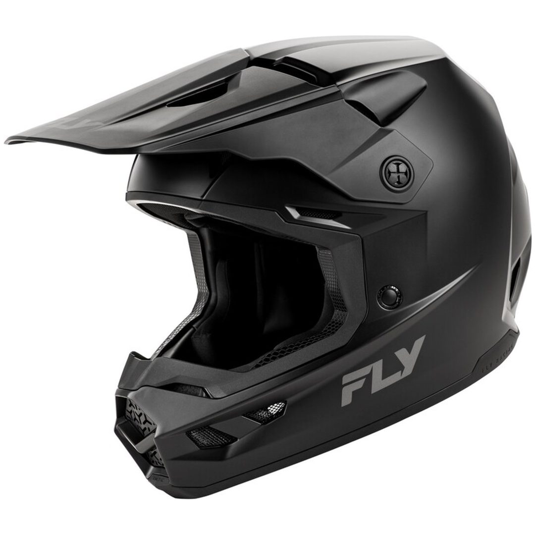 Crosshjälm Barn Kinetic Solid Matt Svart FLY RACING Ys
