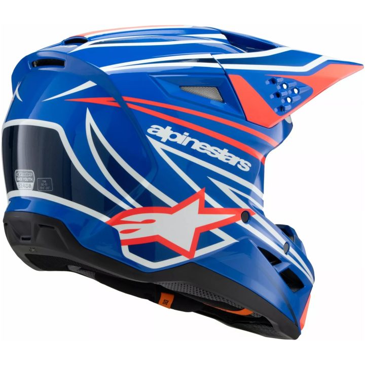 Crosshjälm Barn S-m3 Wurx Svart/blå/röd/vit ALPINESTARS Small – bild 2