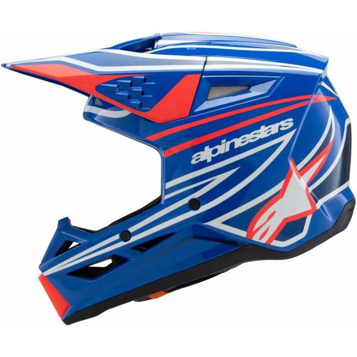 Crosshjälm Barn S-m3 Wurx Svart/blå/röd/vit ALPINESTARS Small – bild 6