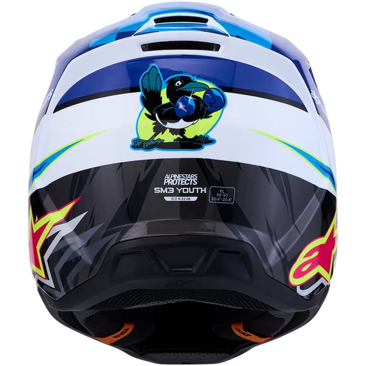 Crosshjälm Barn SM3 Falcon Blå Svart Vit ALPINESTARS(MX) s – bild 2