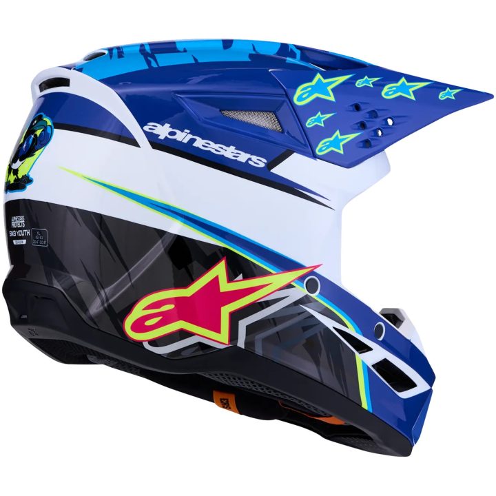 Crosshjälm Barn SM3 Falcon Blå Svart Vit ALPINESTARS(MX) s – bild 5