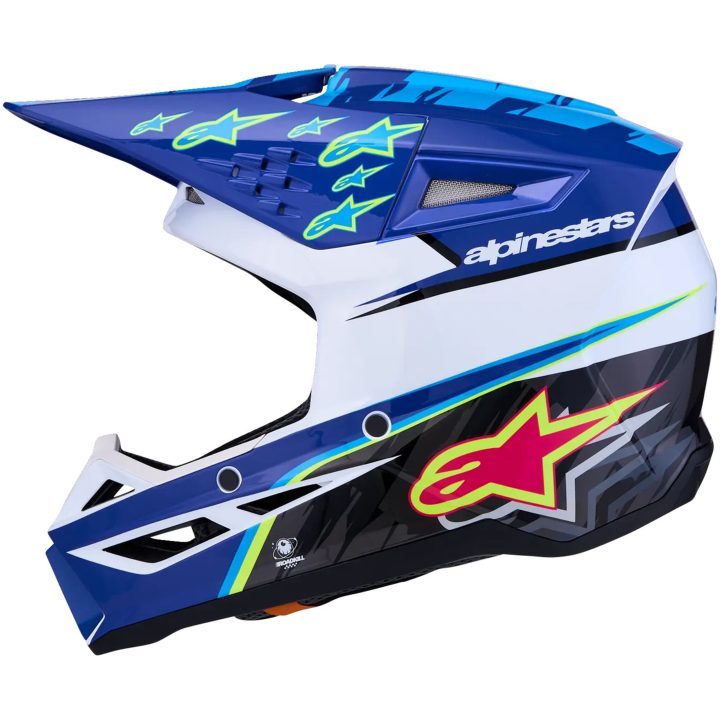 Crosshjälm Barn SM3 Falcon Blå Svart Vit ALPINESTARS(MX) s – bild 7