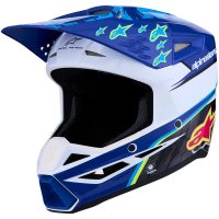 Crosshjälm Barn SM3 Falcon Blå Svart Vit ALPINESTARS(MX)