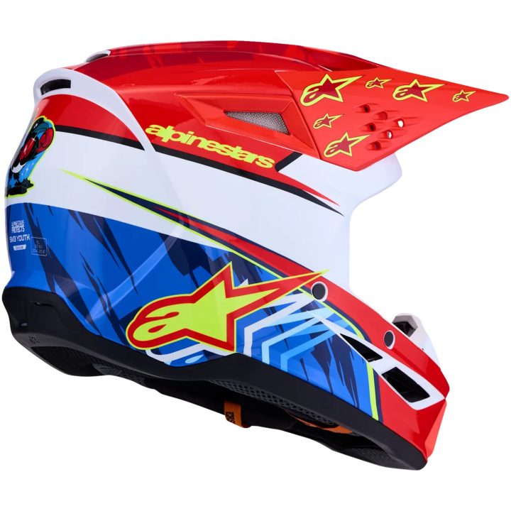 Crosshjälm Barn SM3 Falcon Röd Blå Vit ALPINESTARS(MX) s – bild 2