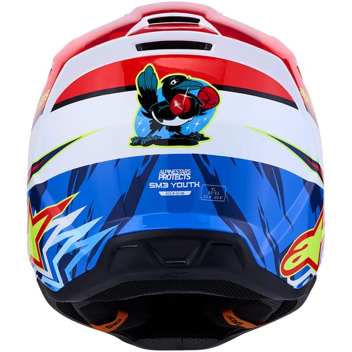 Crosshjälm Barn SM3 Falcon Röd Blå Vit ALPINESTARS(MX) s – bild 5
