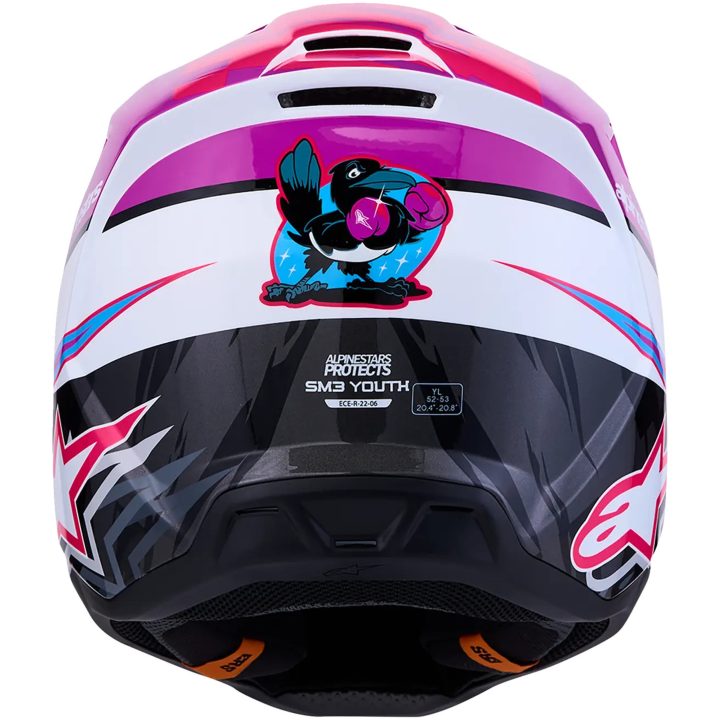 Crosshjälm Barn SM3 Falcon Svart Rosa Lila Vit ALPINESTARS(MX) s – bild 4
