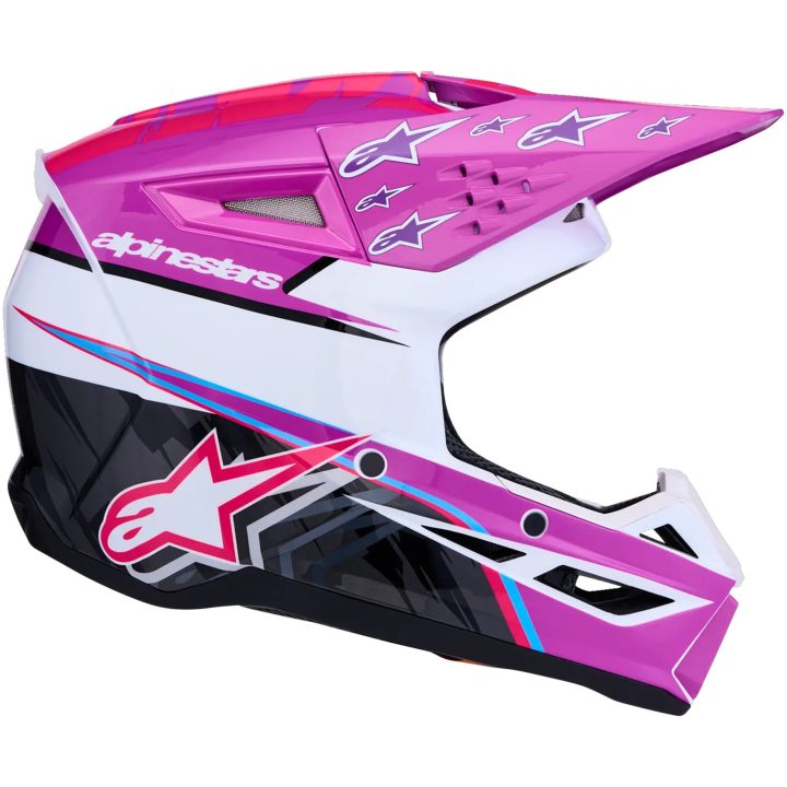 Crosshjälm Barn SM3 Falcon Svart Rosa Lila Vit ALPINESTARS(MX) s – bild 5