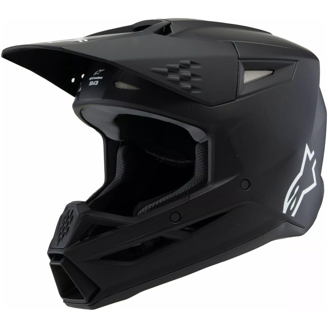 Crosshjälm Barn Supertech M3 Svart ALPINESTARS Small