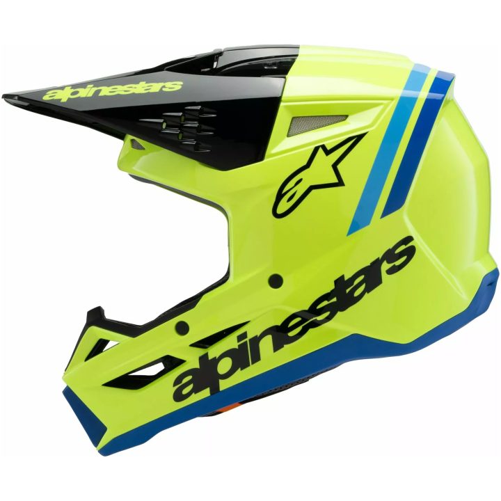 Crosshjälm Barn Supertech M3 Svart/blå/gul ALPINESTARS Small – bild 2
