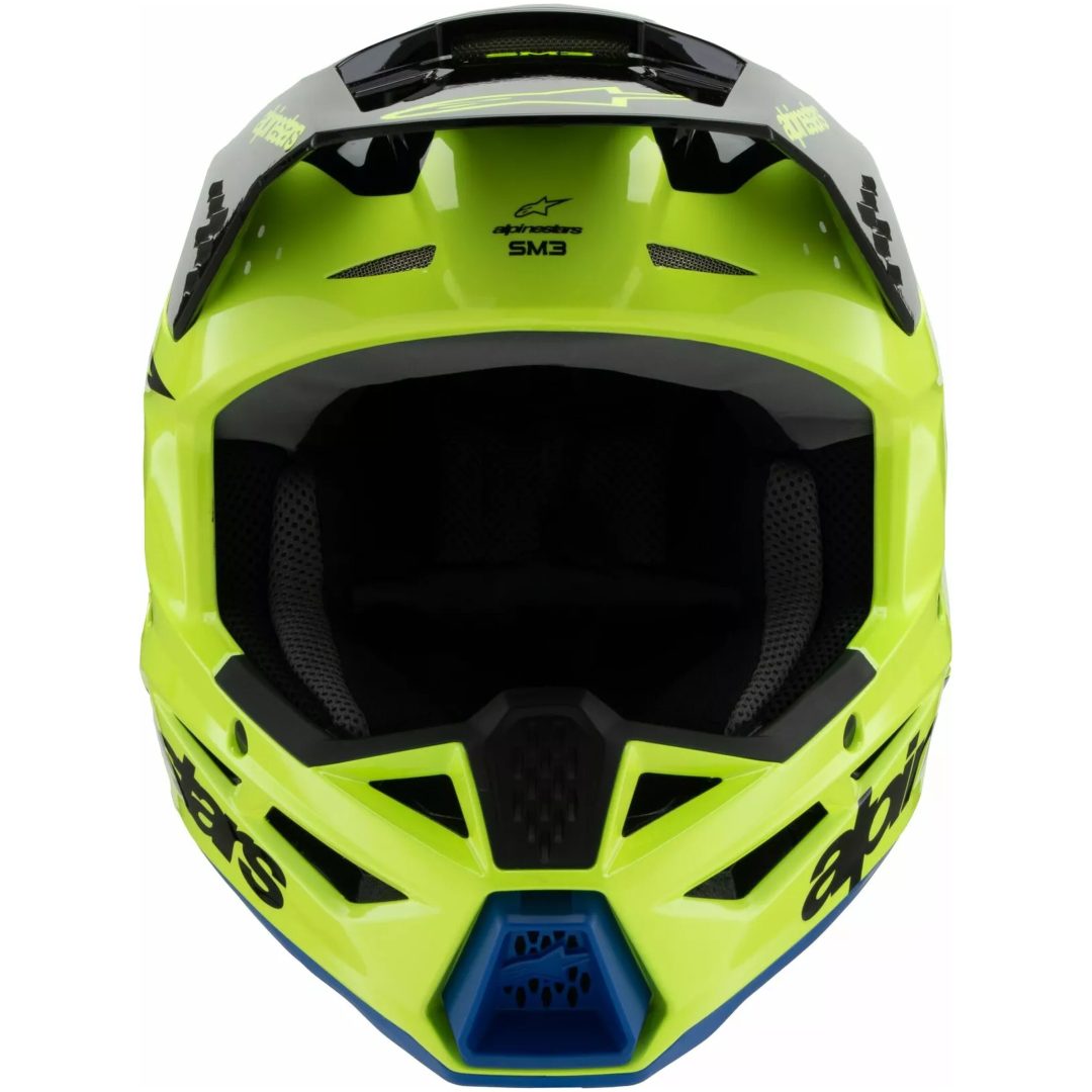 Crosshjälm Barn Supertech M3 Svart/blå/gul ALPINESTARS Small – bild 3