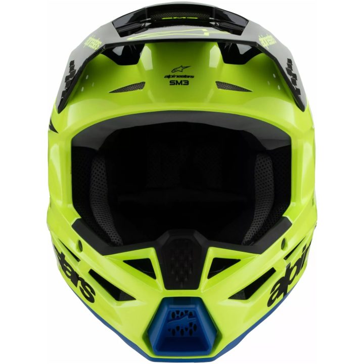 Crosshjälm Barn Supertech M3 Svart/blå/gul ALPINESTARS Small – bild 3