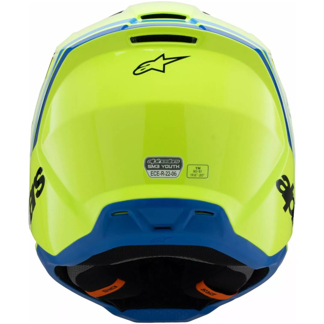 Crosshjälm Barn Supertech M3 Svart/blå/gul ALPINESTARS Small – bild 4