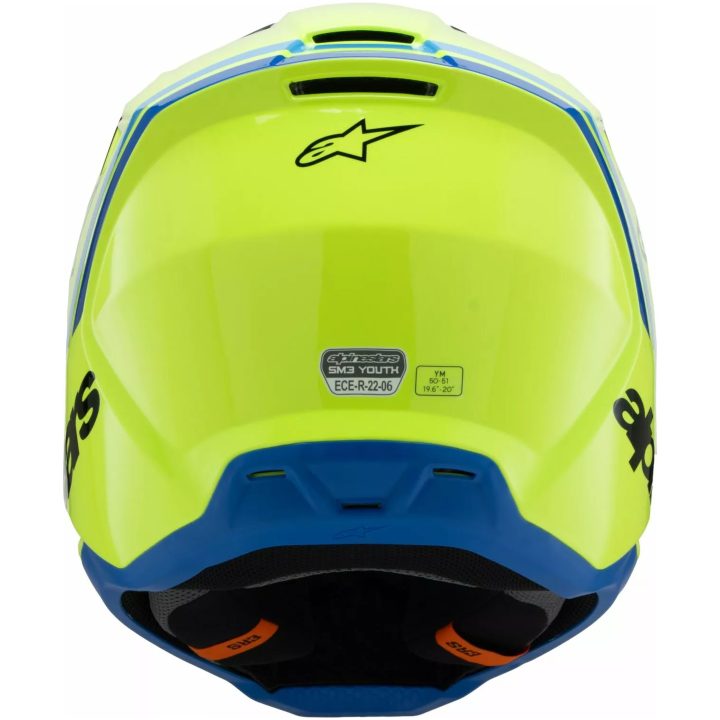 Crosshjälm Barn Supertech M3 Svart/blå/gul ALPINESTARS Small – bild 4