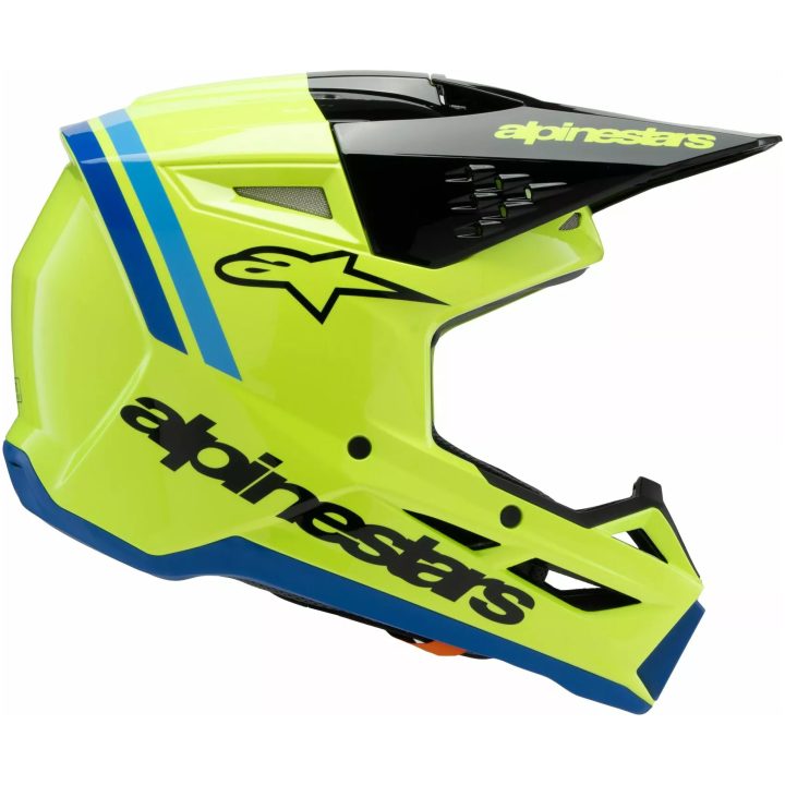 Crosshjälm Barn Supertech M3 Svart/blå/gul ALPINESTARS Small – bild 5