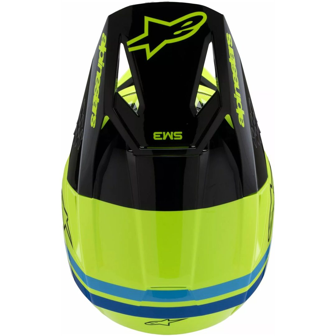 Crosshjälm Barn Supertech M3 Svart/blå/gul ALPINESTARS Small – bild 6