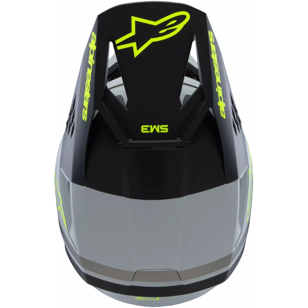 Crosshjälm Barn Supertech M3 Svart/grå/gul ALPINESTARS Small – bild 2