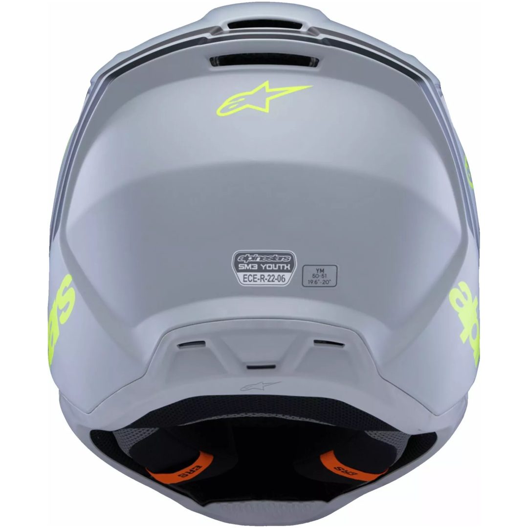 Crosshjälm Barn Supertech M3 Svart/grå/gul ALPINESTARS Small – bild 3