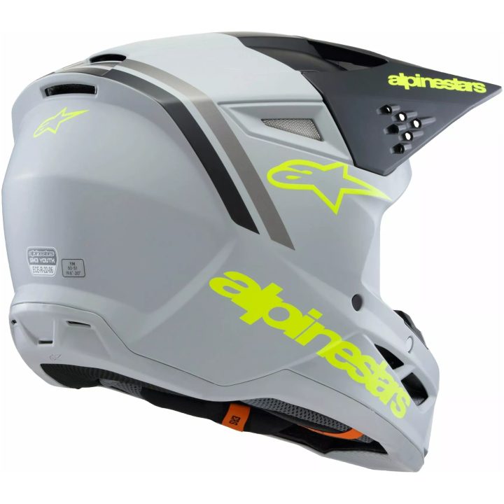 Crosshjälm Barn Supertech M3 Svart/grå/gul ALPINESTARS Small – bild 5
