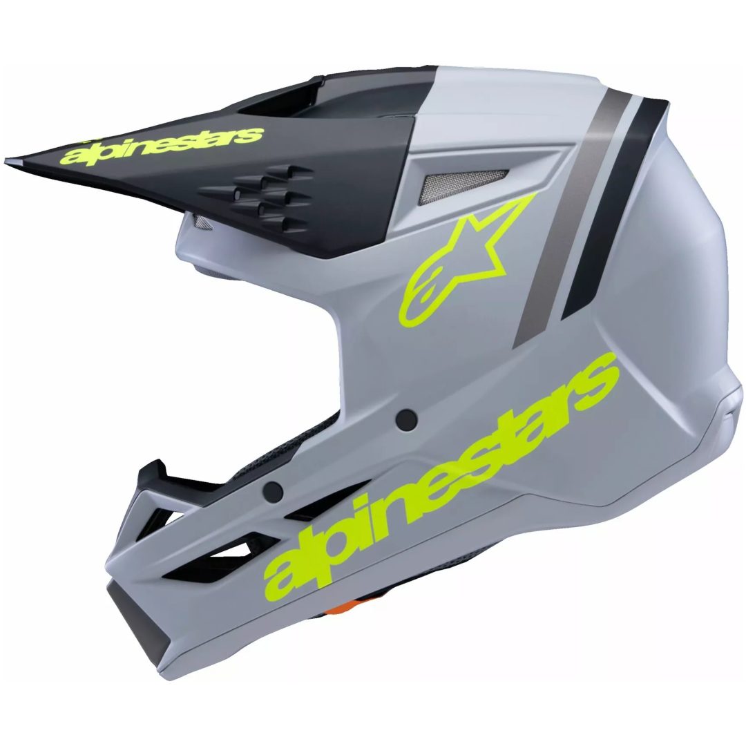 Crosshjälm Barn Supertech M3 Svart/grå/gul ALPINESTARS Small – bild 6