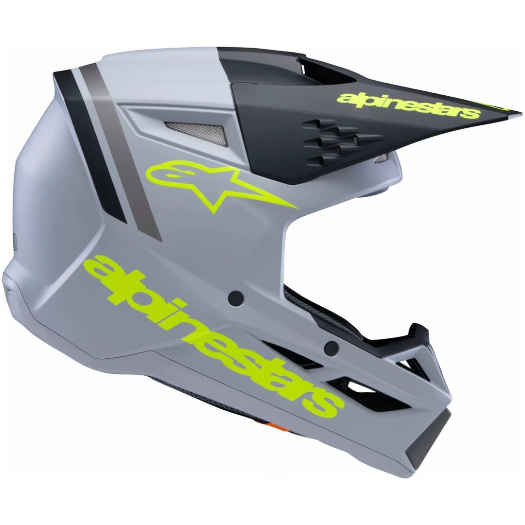 Crosshjälm Barn Supertech M3 Svart/grå/gul ALPINESTARS Small – bild 7