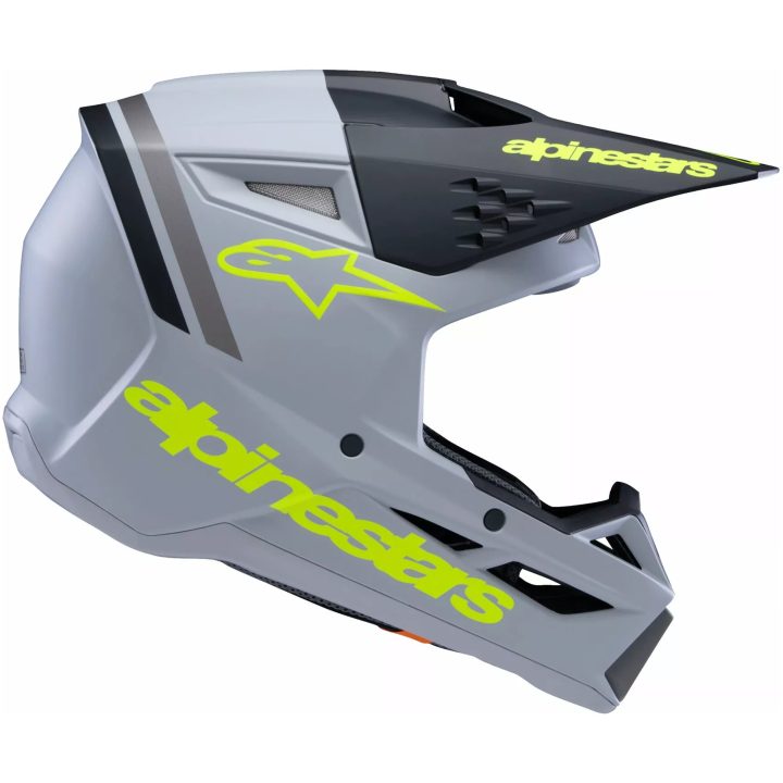 Crosshjälm Barn Supertech M3 Svart/grå/gul ALPINESTARS Small – bild 7