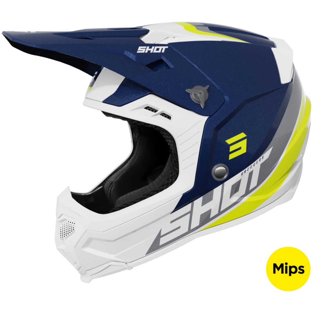 Crosshjälm Custom Blå Pearly Shot XL