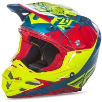 Crosshjälm F2 Carbon Mips Retrospec 2017 Röd/hi-vizion FLY RACING