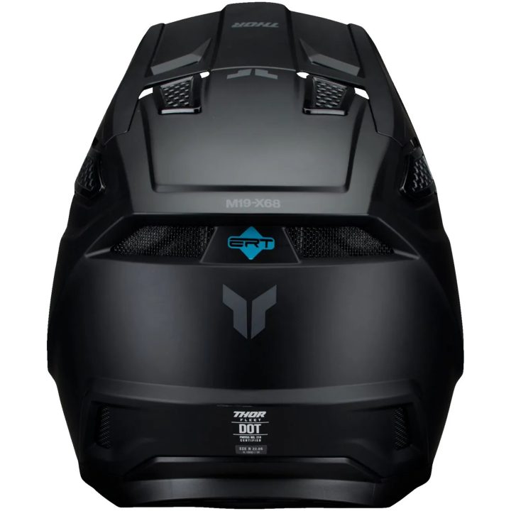 Crosshjälm Fleet Blackout Svart Blank THOR XS – bild 2