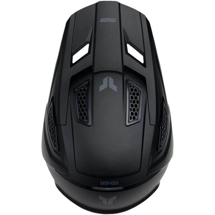 Crosshjälm Fleet Blackout Svart Blank THOR XS – bild 3