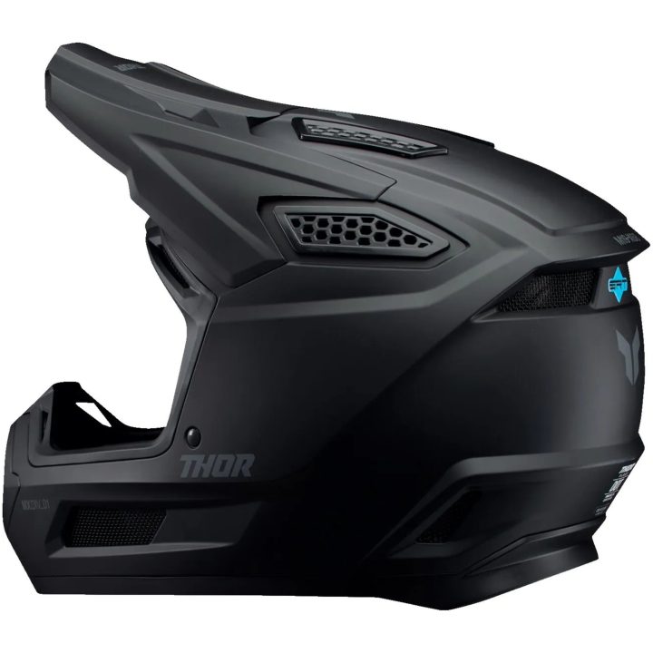 Crosshjälm Fleet Blackout Svart Blank THOR XS – bild 4