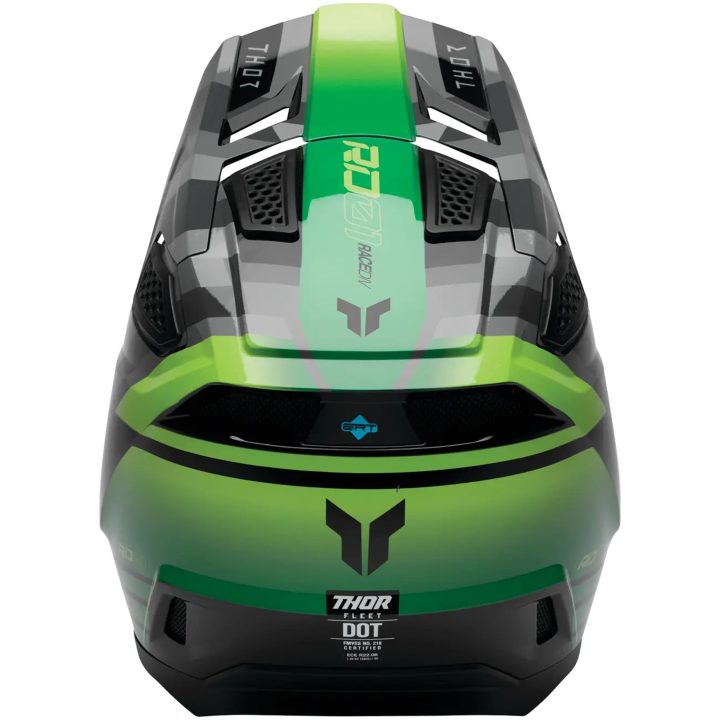 Crosshjälm Fleet Camber Grön Blank THOR XS – bild 3